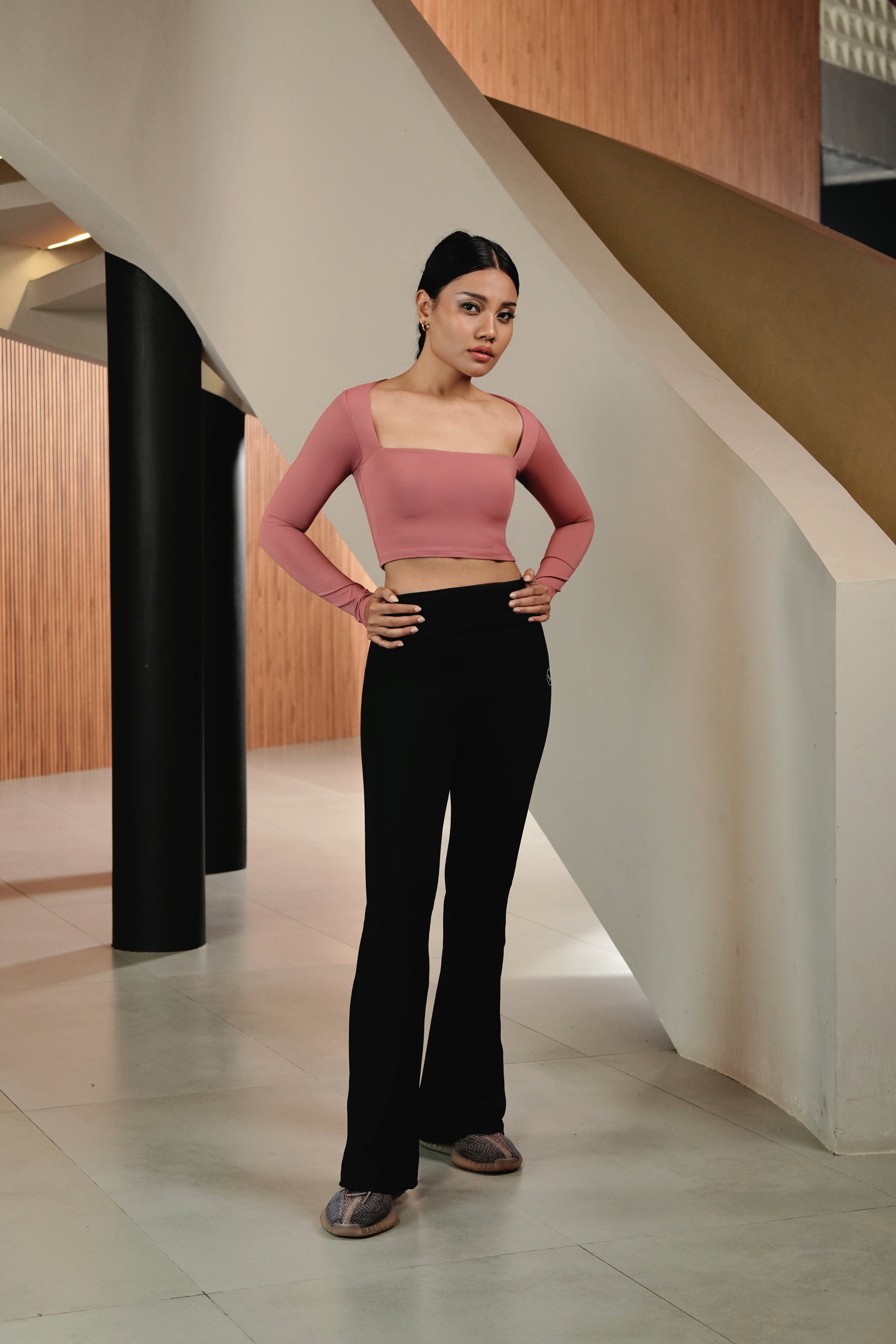 YEME Square Neck Crop Top