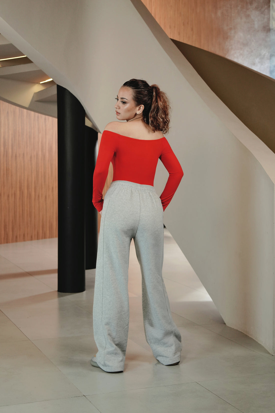YOLO Off Shoulder Long Sleeve Top
