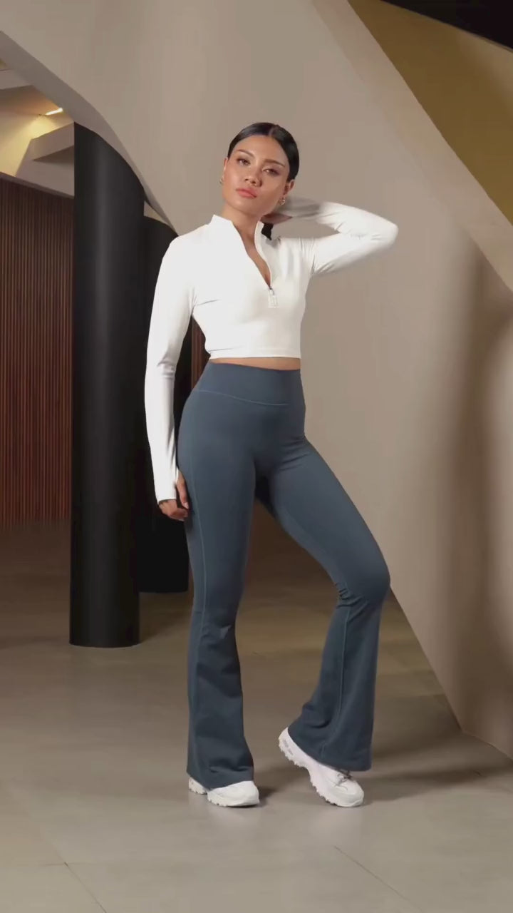 YELENA Flare Legging with Panel Waistband