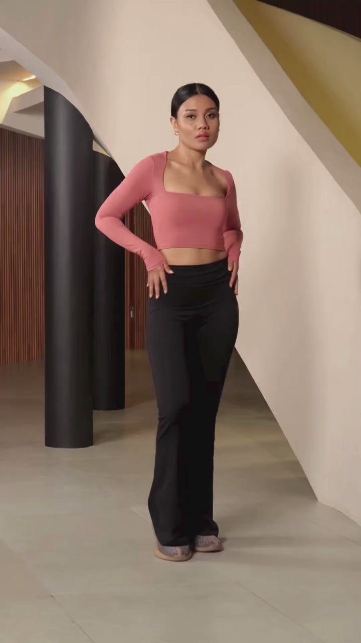 YEME Square Neck Crop Top