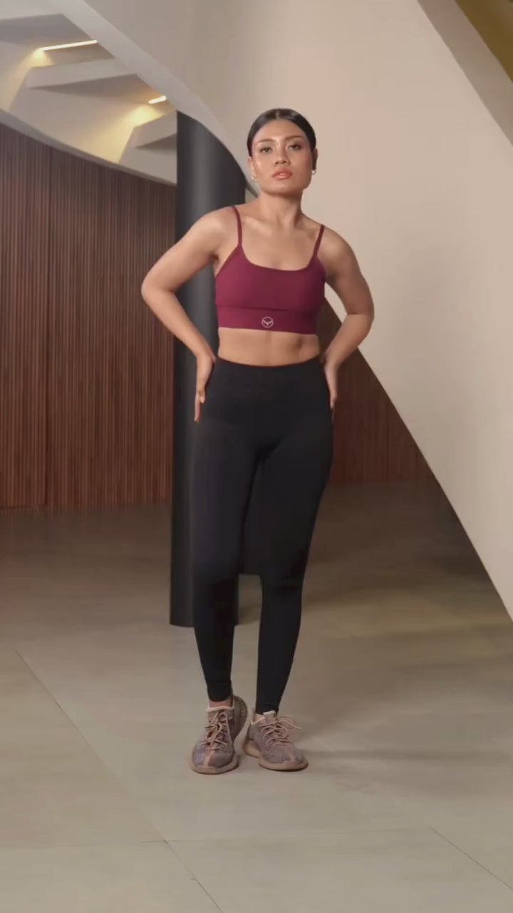 YUNO Ribbed Padded Sports Bra